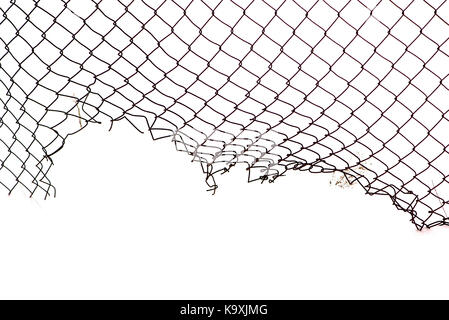 metal chainlink fence Stock Photo