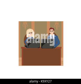 Formally dressed people in office, business meeting Stock Vector