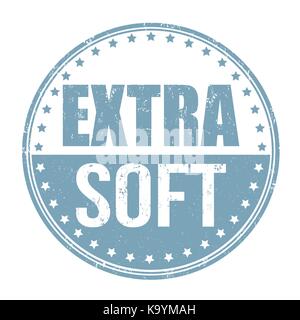 Extra soft grunge rubber stamp on white background, vector illustration Stock Vector