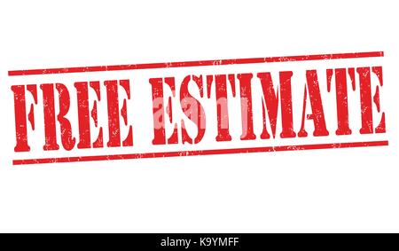 Free estimate grunge rubber stamp on white background, vector illustration Stock Vector