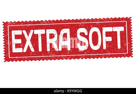 Extra soft grunge rubber stamp on white background, vector illustration Stock Vector