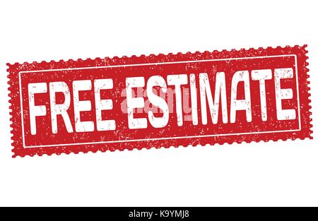 Free estimate grunge rubber stamp on white background, vector illustration Stock Vector