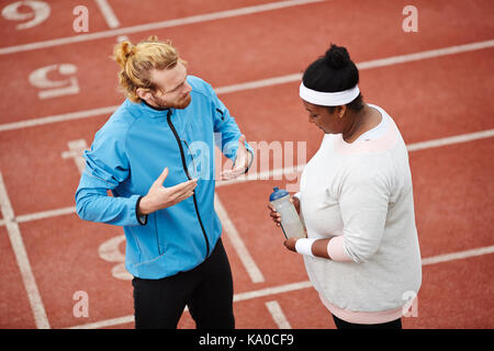 Giving instructions Stock Photo