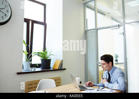 Working on Promising Project Stock Photo