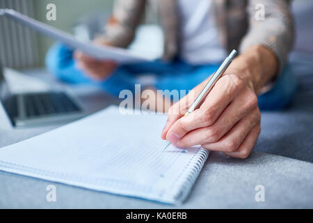 Taking Necessary Notes Stock Photo