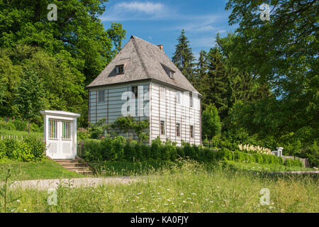 Goethe's garden house in the Park at the Ilm, Unesco World Heritage Site, Weimar, Thuringia, Germany Stock Photo