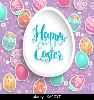Holiday easter frame Stock Vector