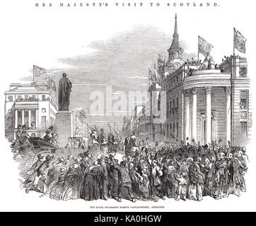 Queen Victoria's Visit to Aberdeen, 1848 Stock Photo