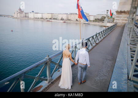 wedding day in Budapest Stock Photo