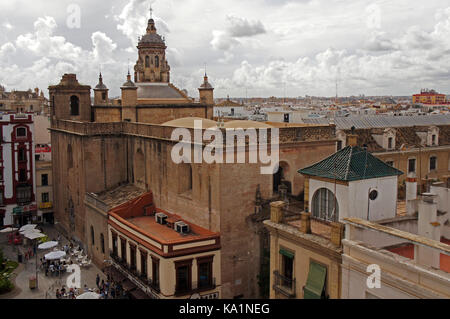 Church of the Annunciatio, Sevilla - View from Metropol Parasol Stock Photo