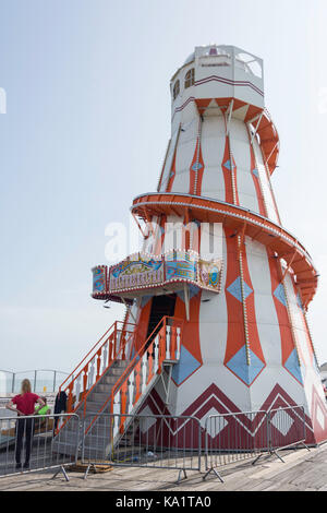 Helter Skelter ride on Clacton Pier, Clacton-on-Sea, Essex, England, United Kingdom Stock Photo