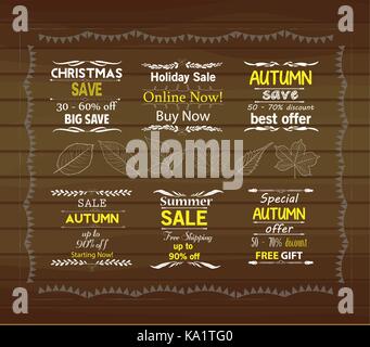 Set of special sale offer labels Stock Vector