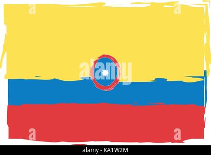 abstract COLOMBIA flag or banner vector illustration Stock Vector