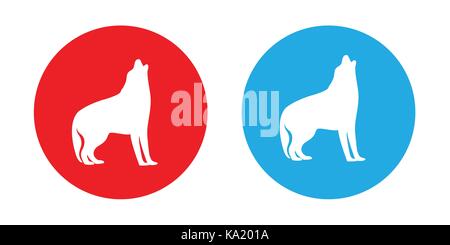 Two dog logos Stock Vector