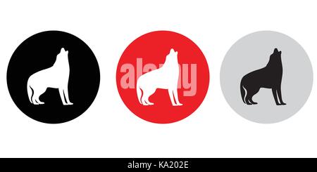 Two dog logos Stock Vector