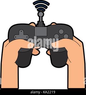 hand user with drone remote control icon Stock Vector Image & Art - Alamy