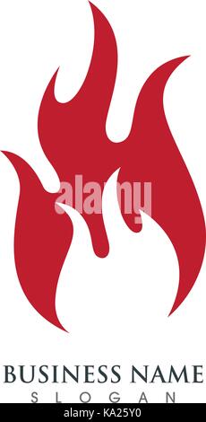 Fire flame Logo Template vector icon Oil, gas and energy logo concept Stock Vector