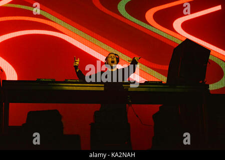 Las Vegas, USA. 23rd Sep, 2017 - Kaskade performing on stage at the Life is Beautiful festival, day 2,  downtown Las Vegas, Nevada - Photo Credit: Ken Howard/Alamy Live News Stock Photo