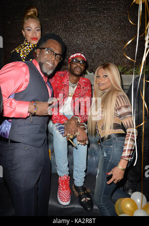 Hollywood, Ca. 23rd Sep, 2017. Damion Hall, 2 Chainz and Sandra 'Pepa' Denton at the Liaison Nightclub in Hollywood, California on September 23, 2017 Credit: Koi Sojer/Snap'n U Photos/Media Punch/Alamy Live News Stock Photo