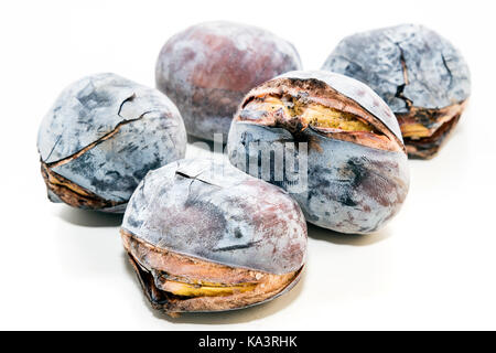 Roasted chestnuts. Popular snack in Autumn in Spain Stock Photo