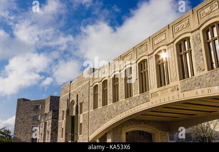 Torgersen Hall at Virginia Tech University on April 6, 2012, in Blacksburg, Virginia. Stock Photo