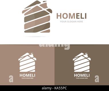 Vector of real estate logo combination. House and building symbol or icon. Unique rent and architecture logotype design template. Stock Vector
