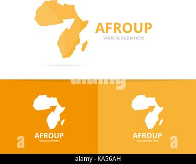 Vector africa and arrow up logo combination. Safari and growth symbol ...