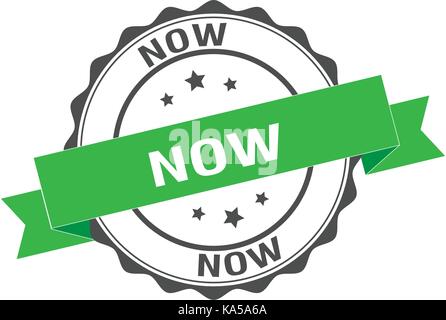 Now stamp illustration Stock Vector