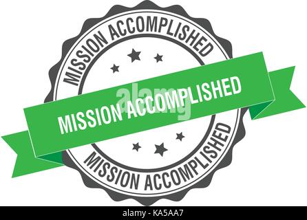 Mission accomplished stamp illustration Stock Vector