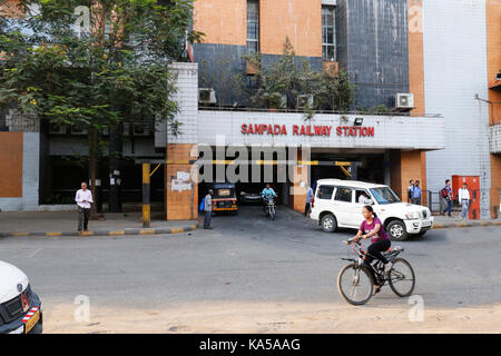 sanpada railway station, Navi Mumbai, maharashtra, India, Asia Stock Photo