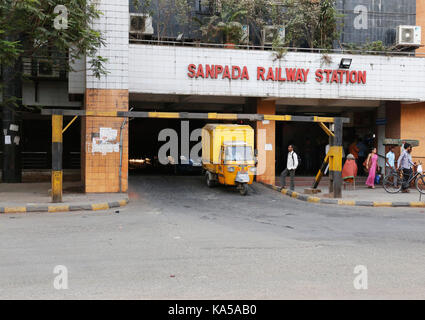 sanpada railway station, Navi Mumbai, maharashtra, India, Asia Stock Photo