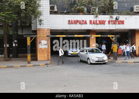 sanpada railway station, Navi Mumbai, maharashtra, India, Asia Stock Photo