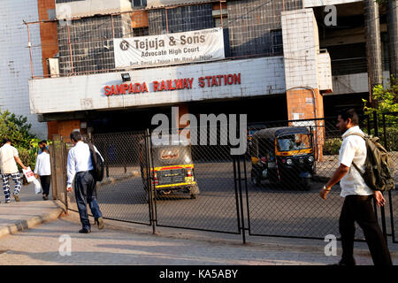 sanpada railway station, Navi Mumbai, maharashtra, India, Asia Stock Photo