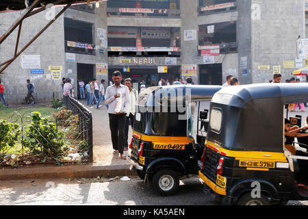 Nerul railway station, Navi Mumbai, maharashtra, India, Asia Stock Photo