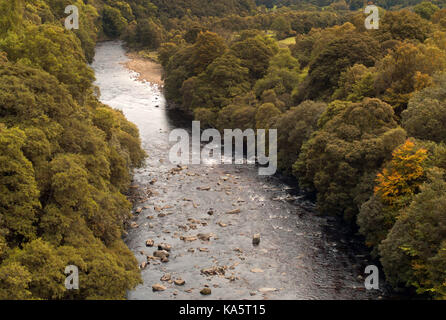 Lambley Viaduct crossing the river South Tyne in Northumberland / The South Tyne Trail Stock Photo