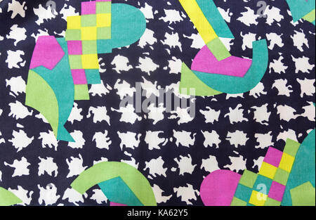 Background image : abstract multicolor pattern on the fabric Stock Photo