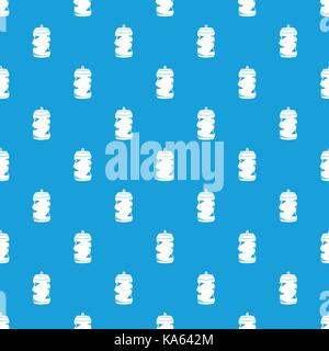 Crumpled aluminum cans pattern seamless blue Stock Vector
