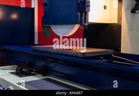 high precision horizontal grinding CNC machine;side view Stock Photo