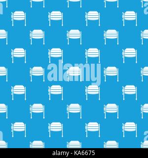 Concrete mixer pattern seamless blue Stock Vector