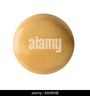 Coffee foam isolated on white background. Top view with work path Stock Photo