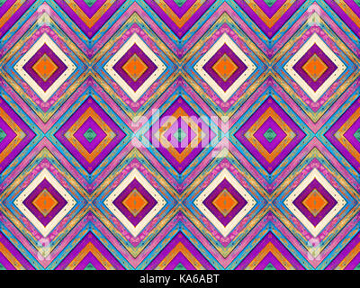 patterned collage of colored wooden boards with old paint. texture background with a kaleidoscope effect Stock Photo
