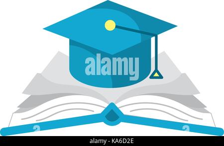 cap graduation over open book Stock Vector Image & Art - Alamy