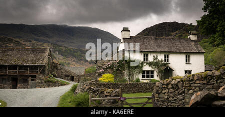 Yew Tree Farm just outside Coniston and the start point of our little walk over Holme Fell. Stock Photo