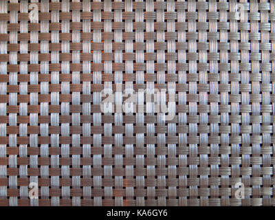 Closeup of brown Plastic place mat webbing Stock Photo