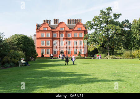 Kew Palace in Kew Gardens - a botanical garden in southwest London, containing the largest and most diverse botanical specimens in the world. Stock Photo