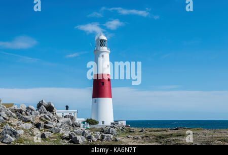 Lighthouse on Portland Bill, Dorset, England Stock Photo