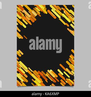 Abstract chaotic rounded diagonal stripe pattern brochure template - flyer background design from colored stripes Stock Vector