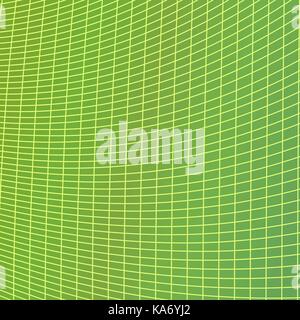 Green grid background - vector illustration from curved angular lines Stock Vector