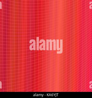 Red dynamic abstract geometrical grid background - vector graphic design from curved angular stripes Stock Vector
