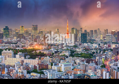 Tokyo, Japan cityscape at dusk. Stock Photo